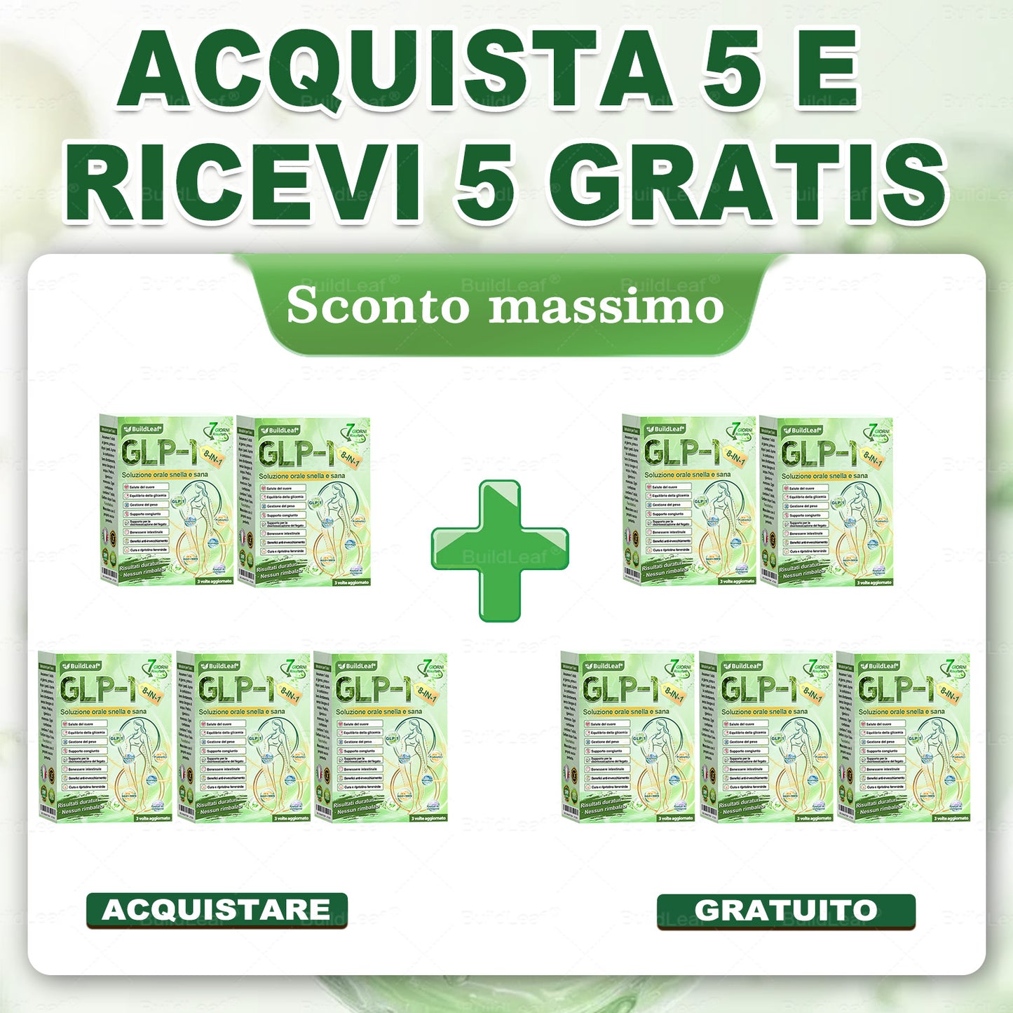 ♻️Negozio ufficiale | 👩⚕️ BuildLeaf® GLP-1 8-in-1 Soluzione orale snellente (1 volta al giorno, risultati in 7 giorni). Supporta perdita di peso, cuore, diabete, sonno, intestino, articolazioni, tonifica la pelle e aumenta energia.