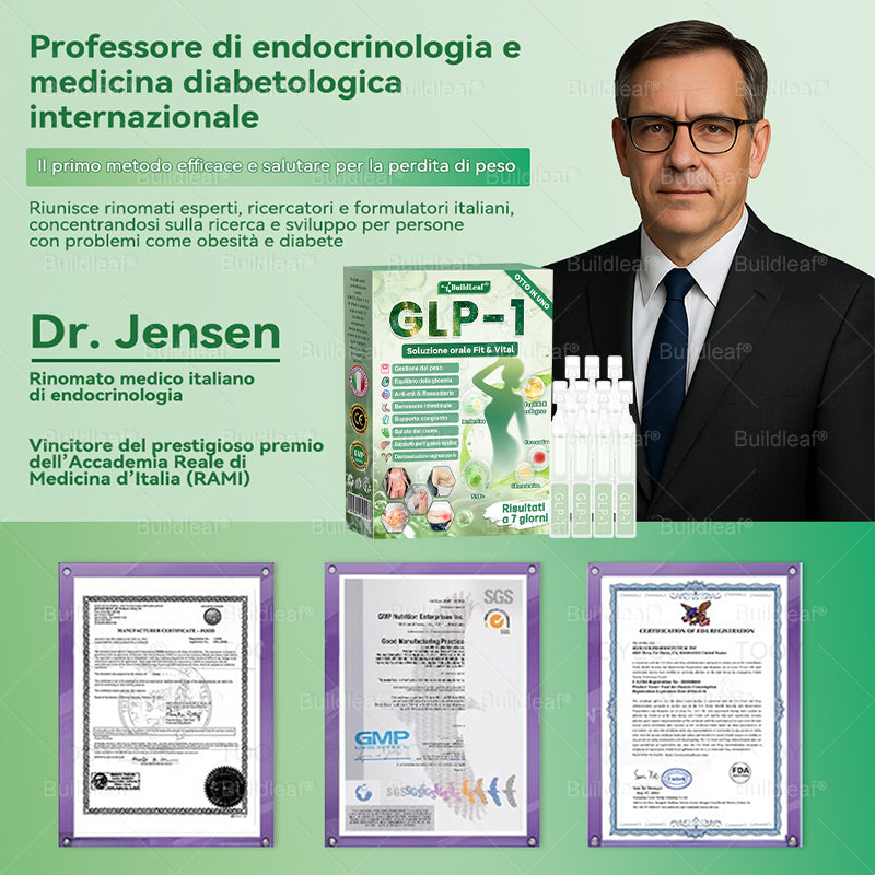 IT Negozio ufficiale |🧡 BuildLeaf® GLP-1 8-in-1 Fit & Vital Soluzione Orale (Solo una volta al giorno, cambiamenti visibili in 7 giorni) ✅ Per obesità, salute cardiovascolare, diabete, apnea notturna, salute intestinale, problemi articolari e altro