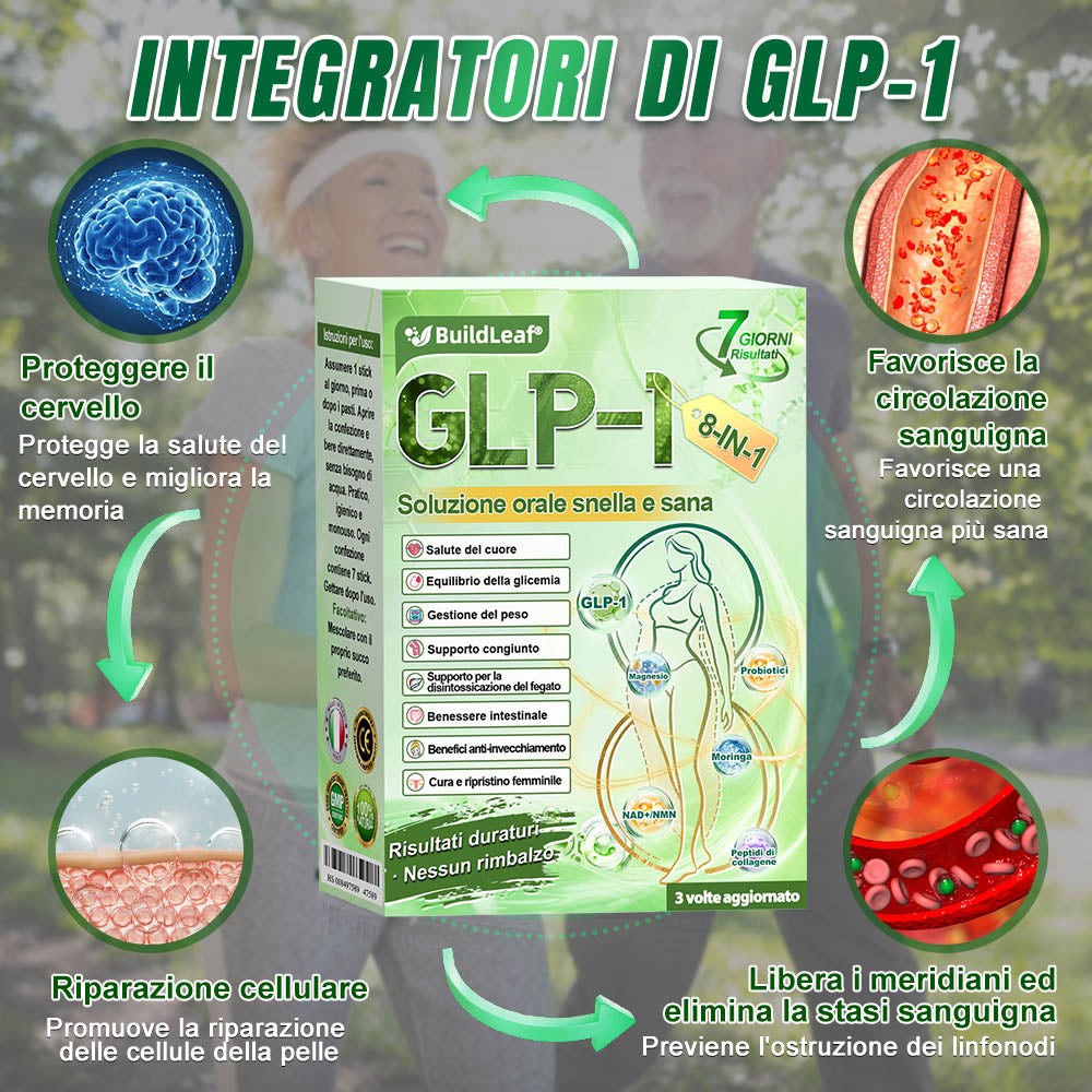 🌍️Negozio ufficiale | 👩‍⚕️ BuildLeaf® GLP-1 8-in-1 Soluzione orale snellente (1 volta al giorno, risultati in 7 giorni). Supporta perdita di peso, cuore, diabete, sonno, intestino, articolazioni, tonifica la pelle e aumenta energia.