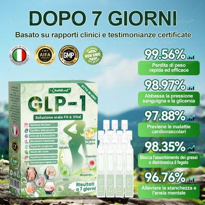IT Negozio ufficiale |🧡 BuildLeaf® GLP-1 8-in-1 Fit & Vital Soluzione Orale (Solo una volta al giorno, cambiamenti visibili in 7 giorni) ✅ Per obesità, salute cardiovascolare, diabete, apnea notturna, salute intestinale, problemi articolari e altro