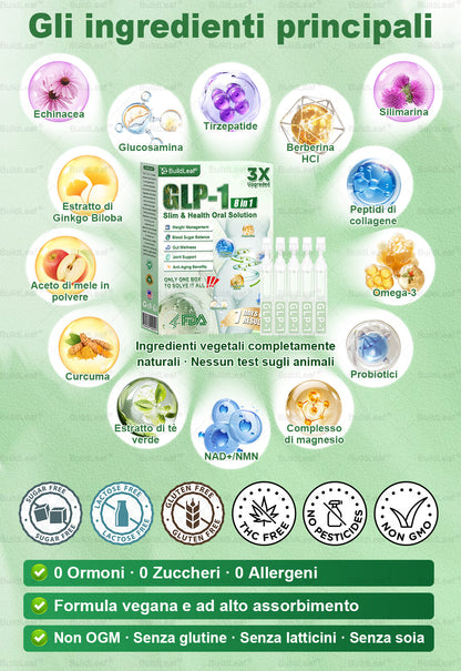 🌍️Negozio ufficiale | 👩‍⚕️ BuildLeaf® GLP-1 8-in-1 Soluzione orale snellente (1 volta al giorno, risultati in 7 giorni). Supporta perdita di peso, cuore, diabete, sonno, intestino, articolazioni, tonifica la pelle e aumenta energia.